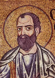 De profeet Maleachi (5e eeuw v.Chr.). Mozaïek, detail van de decoratie van de basiliek van San Marco in Venetië (Italië)