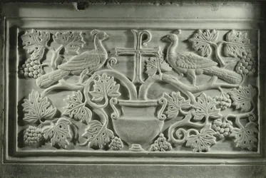 Pauwen en wijnranken