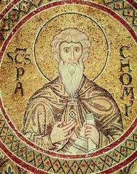 St. Pachomius (d.346) (mozaïek)