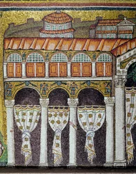 Uitzicht op het paleis van de Byzantijnse keizer Theodorik de Grote (detail)