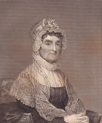 Portret van Abigail Adams (1744-1818), echtgenote van de Amerikaanse president John Adams, gravure door G Stuart en F E Jones