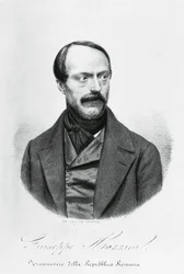 Portret van Giuseppe Mazzini (1805-1872), Italiaanse patriot, politicus, filosoof en journalist