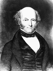 Portret van Martin Van Buren (1782-1862), Amerikaanse advocaat en politicus die diende als 8e president van de Verenigde Staten van 1837 tot 1841, gravure
