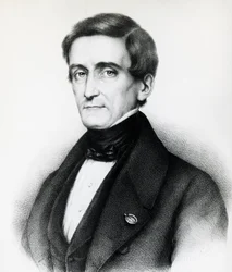 Portret van Pellegrino Rossi (1787-1848), Italiaanse jurist, lithografie