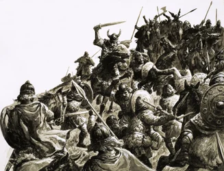 Deense Vikingen vallen de Britse troepen onder koning Alfred aan