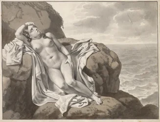 Andromeda vastgeketend aan een rots