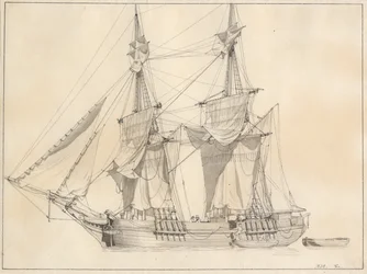 Een Brig Droogt Zeilen
