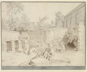 Parti ved den romerske vandleiding i Arcueil, Parijs