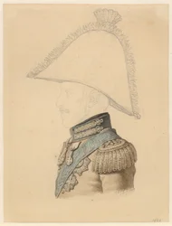 Portret van Frederik VI in Profiel naar Links