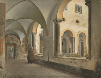 De kloosters van het Franciscaner klooster Santa Maria in Aracoeli in Rome