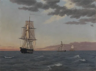 De Korvet "Galathea" die Hulp Stuurt naar de Brig "St Jean"