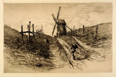 (Landschap met windmolen)