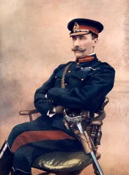 Luitenant-generaal Sir HC Chermside, commandant van de 14e Brigade in Zuid-Afrika, 1902