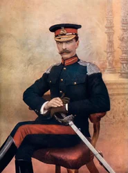 Generaal-majoor JM Babington, commandant van de 1e Cavaleriebrigade in Zuid-Afrika, 1902