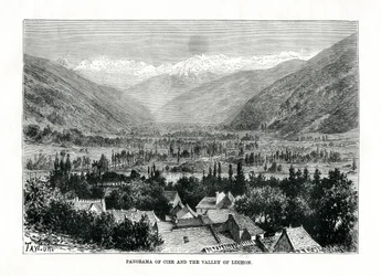 Cier en de vallei van Bagneres-de-Luchon, Frankrijk, c1879