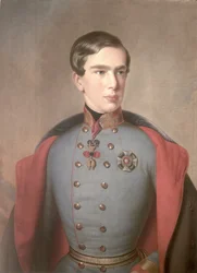 Portret van keizer Frans Jozef van Oostenrijk (1830-1916) op 20-jarige leeftijd, 1850