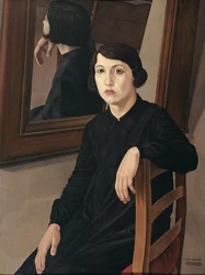 Meisje voor een spiegel, 1932