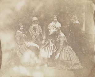 34. Artistieke groepen in verschillende poses, ca. 1845