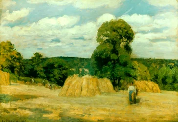 Oogst in Montfoucault, 1876