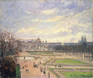 De tuin van de Tuilerieën. Schilderij van Camille Pissaro (1830-1903), olieverf op doek