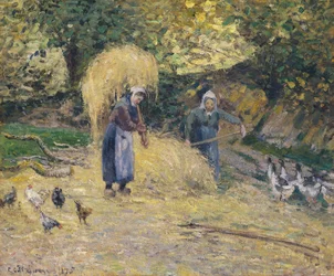 Boeren die Stro Heffen, Montfoucault, 1875
