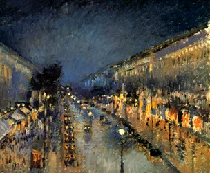 De Boulevard Montmartre bij nacht, 1897