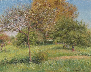 De grote walnotenboom, ochtend, Eragny, 1901