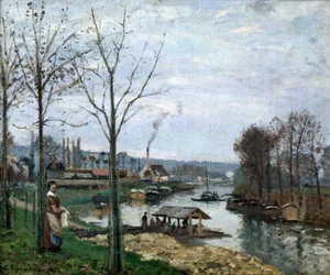 De wasserette, Port Marly, 1872