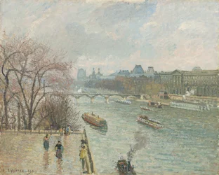 Het Louvre, middag, regenachtig weer