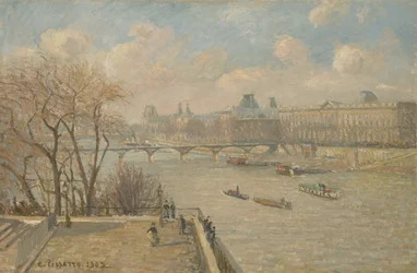 Het Louvre vanaf de Pont Neuf, 1902