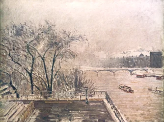 Het Louvre onder sneeuw, 1902