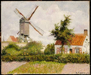 Windmolen in Knokke, België, 1894