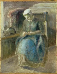 Vrouw aan het Naaien, 1881