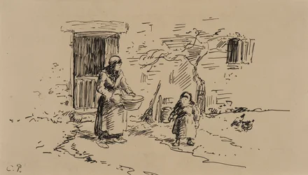 Boerderij (pen en inkt op papier)