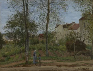 Huizen in Bougival (Herfst)