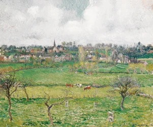 Kotava:  "Wiks va Bazincourt (trutca ke Pissarro)"
Frans:  Vue de Bazincourt