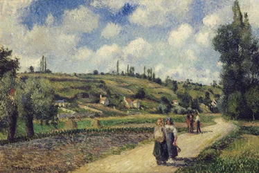 Landschap bij Pontoise, de weg naar Auvers, 1881
