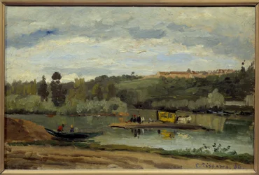 De veerboot bij La Varenne Saint Hilaire