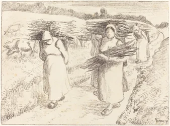 Boeren die Stokken Dragen