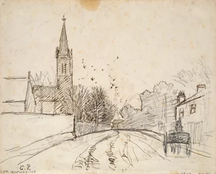 Studie van Upper Norwood, Londen, met All Saints Church, 1871
