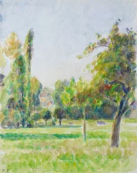 Studie van de boomgaard van het huis van de kunstenaar in Eragny-sur-Epte, ca. 1890