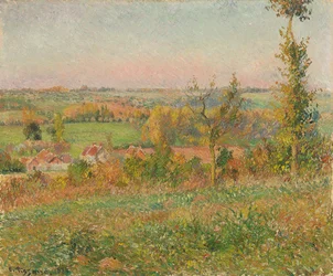 De heuvels van Thierceville gezien vanaf de landweg, omgeving van Eragny, 1884