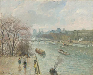 Het Louvre, Middag, Regenachtig Weer