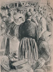 De markt in Pontoise, 1895