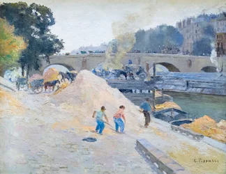 De oevers van de Seine in Parijs, pont Marie, Quai d