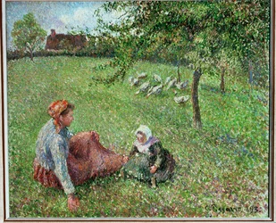 De ganzenweide (olieverf op doek)