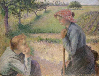 Twee jonge boerinnen