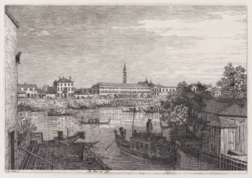 Bij de sluizen van Dolo, uit de serie Vedute