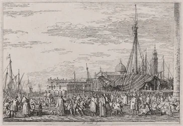 De Markt op de Molo, uit de serie Vedute (Gezichten)
