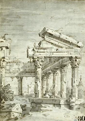 Capriccio: Een verwoeste klassieke tempel